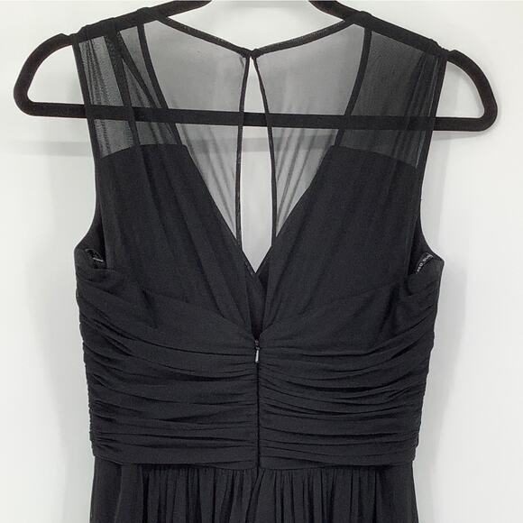NEW! Alfred Sung Size 6 Chiffon Knit Cap Sleeve V-Neck Maxi Dress $231 msrp J3-3 - Picture 8 of 10